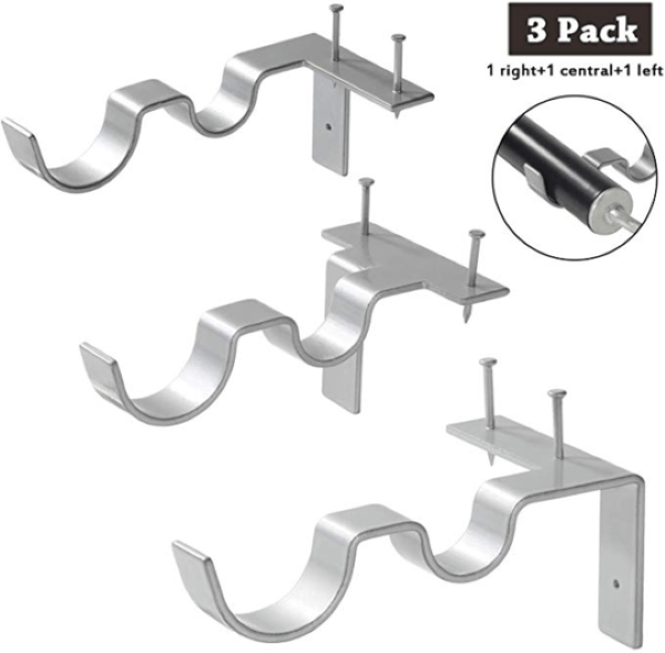 🔥 No Drill Curtain Rod Brackets Holders