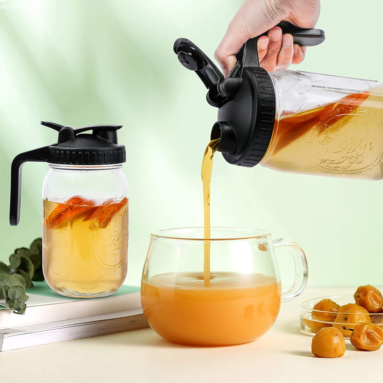 ✨Hot Sales-49% OFF✨Pour & Store Pitcher Lid with Handle for Mason Jars