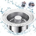 🔥New Upgraded 3-in-1 Kitchen Sink Drain Strainer