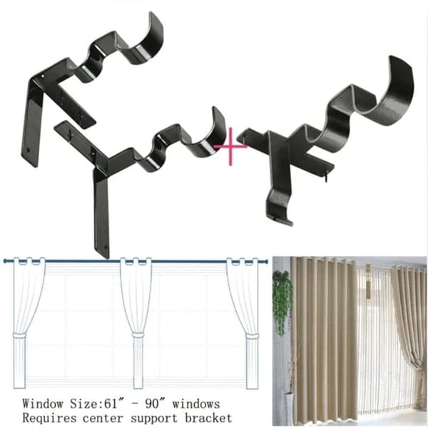 🔥 No Drill Curtain Rod Brackets Holders
