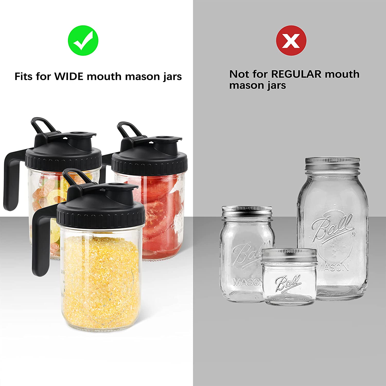 ✨Hot Sales-49% OFF✨Pour & Store Pitcher Lid with Handle for Mason Jars